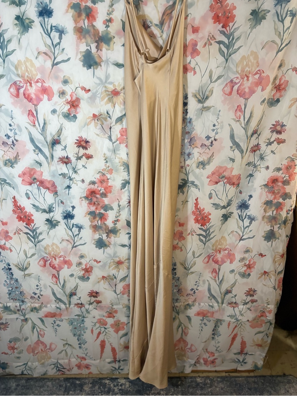 Show Me Your Mumu Satin Slip Dress in Champagne - Picture 6 of 10